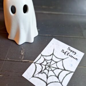 Halloween sütihátlap vagy sütikártya - Pókhálóval